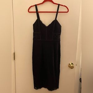 Black lace cocktail dress